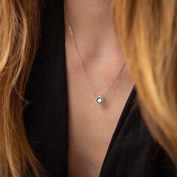 Золотое колье с черными бриллиантами 734491122 от ювелирного магазина Оникс - 3