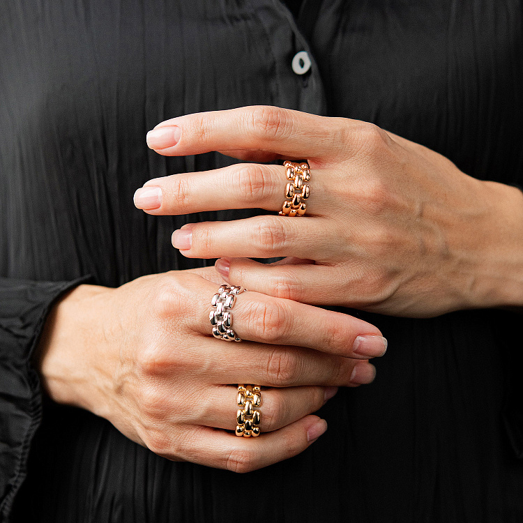 Кольцо "Charlie" в желтом золоте к08380 от ювелирного магазина Оникс - 3