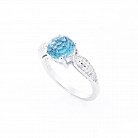 Женское серебряное кольцо с фианитами 112017 от ювелирного магазина Оникс