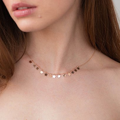 Золотое колье "Звезды" кол01260 №2