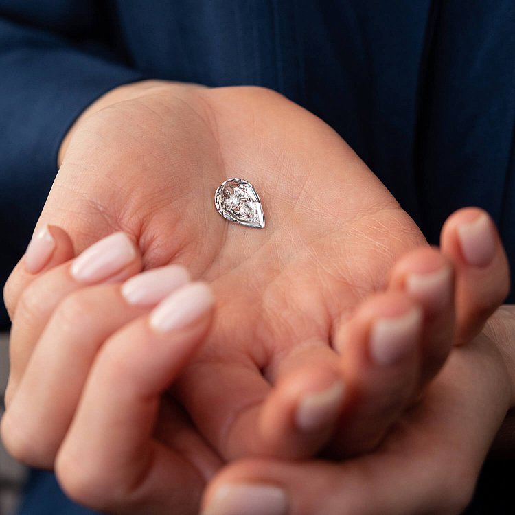 Кулон "Ангел Хранитель" в белом золоте (бриллианты) 130631121 от ювелирного магазина Оникс - 1