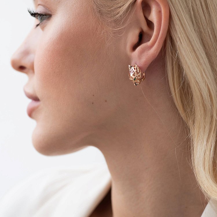 Золоті сережки "Пантери" с07740 від ювелірного магазину Онікс - 1