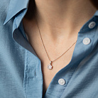 Золота підвіска "Квіточка" з діамантами пб0065cha от ювелирного магазина Оникс - 3