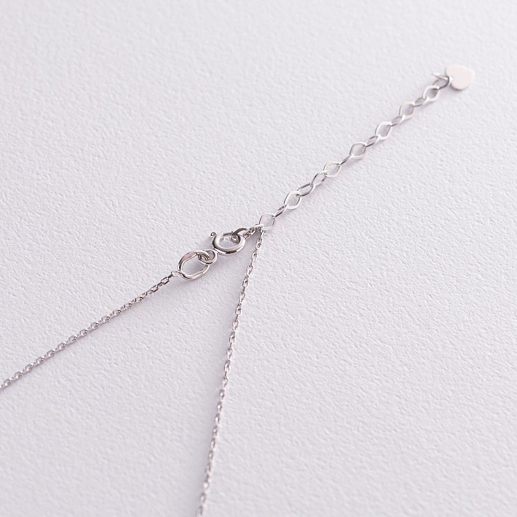 Кольє "Закохане серце" в білому золоті кол01991 від ювелірного магазину Онікс - 7