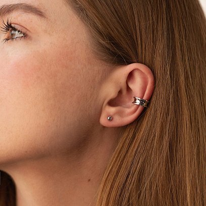 Сережка - каффа "Lorette" у білому золоті с09002 №2