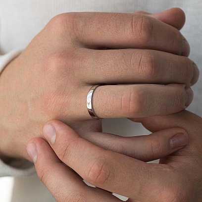 Золотое обручальное кольцо "Американка" (возможна гравировка) обр00167 №5