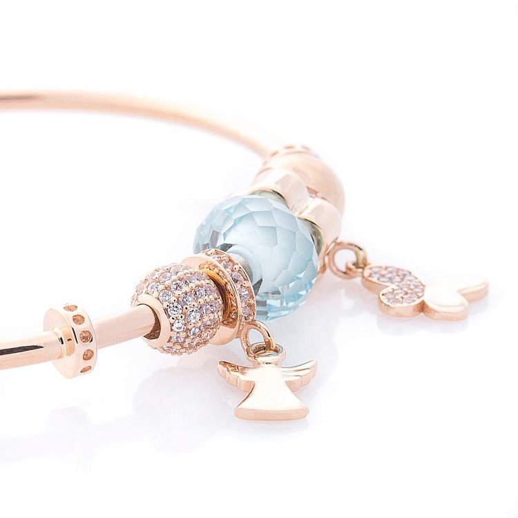 Золотий браслет з фіанітами б03399 від ювелірного магазину Онікс - 1