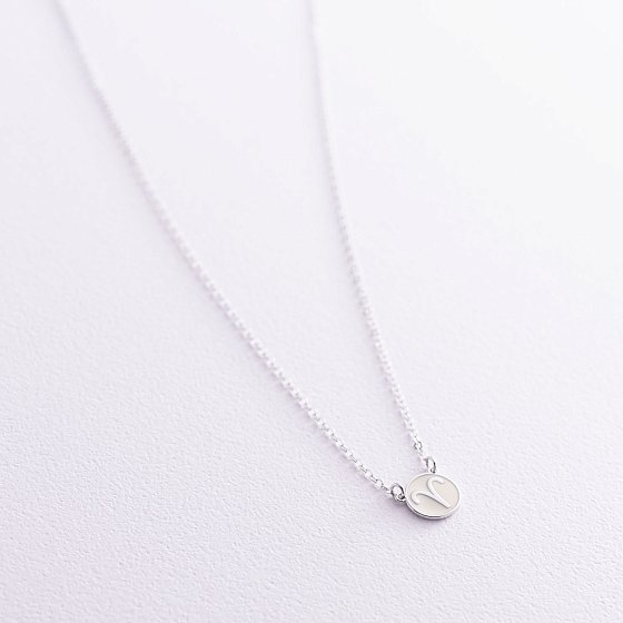 Срібне кольє "Знак зодіаку Овен" 181052овен