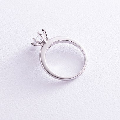 Серебряное помолвочное кольцо с фианитом 111848 №3