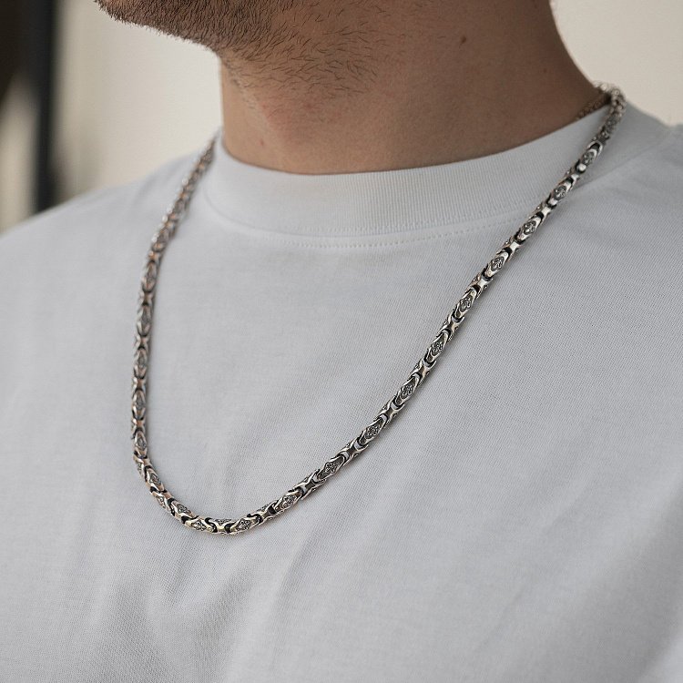 Чоловічий срібний ланцюжок 525ц від ювелірного магазину Онікс - 1