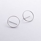 Срібні сережки "Геометрія" (2.7 см) 122785 от ювелирного магазина Оникс - 7