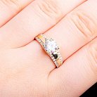 Золотое женское кольцо с фианитами к02451 от ювелирного магазина Оникс - 5