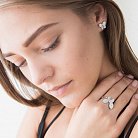 Серебряное кольцо "Бабочка" с фианитами 111724 от ювелирного магазина Оникс