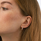 Золоті сережки з фіанітами с08909 от ювелирного магазина Оникс - 7