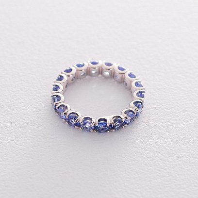 Золота каблучка з танзанітами кб0301gl №4