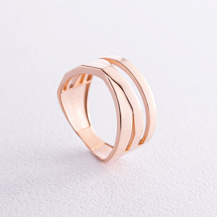 Каблучка в червоному золоті к06851 від ювелірного магазину Онікс