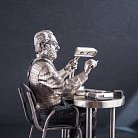 Срібна фігура ручної роботи "Ювелір за роботою" сер00034ю от ювелирного магазина Оникс - 7
