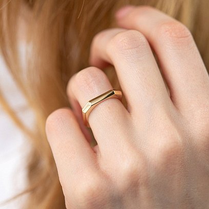 Каблучка "Дженніфер" у жовтому золоті к07472 №2