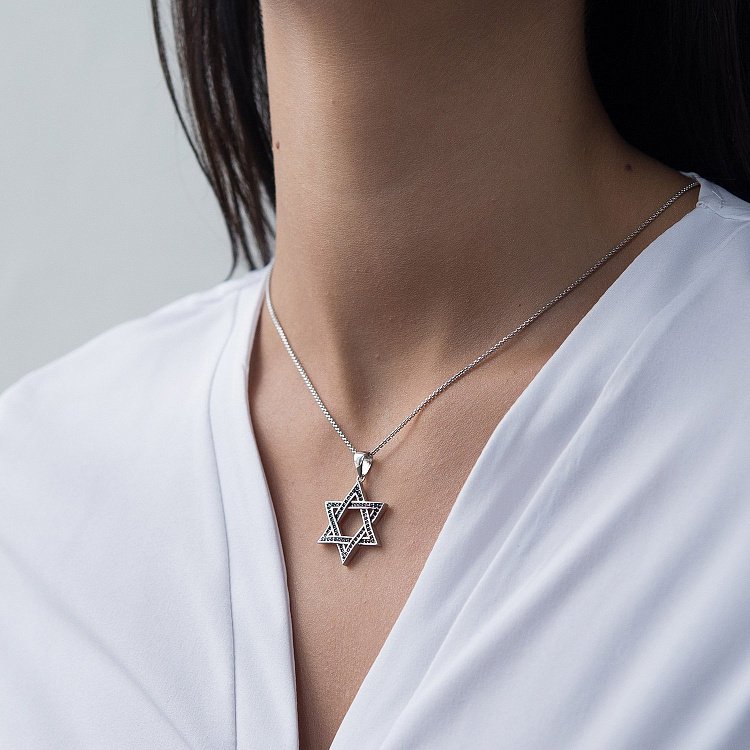 Золота підвіска "Зірка Давида" п03328 від ювелірного магазину Онікс - 1