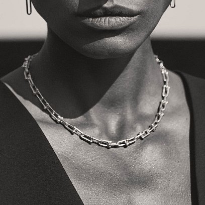 Серебряное колье "Фантазия" 181103