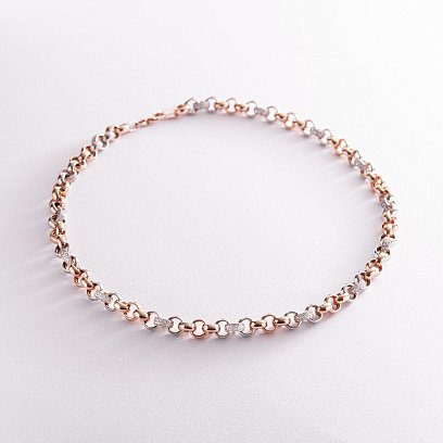 Золотое колье "Бриджит" с фианитами кол00797