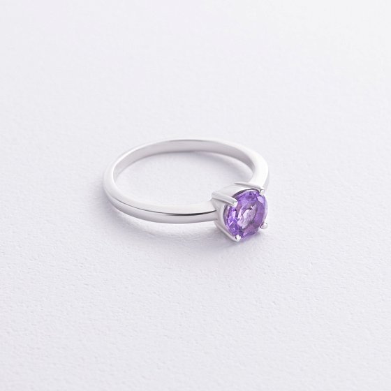 Серебряное кольцо с аметистом 1852/1р-AMET №3