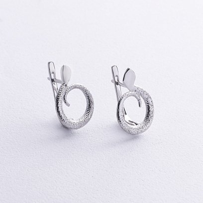 Серебряные серьги "Змеи" 902-01392