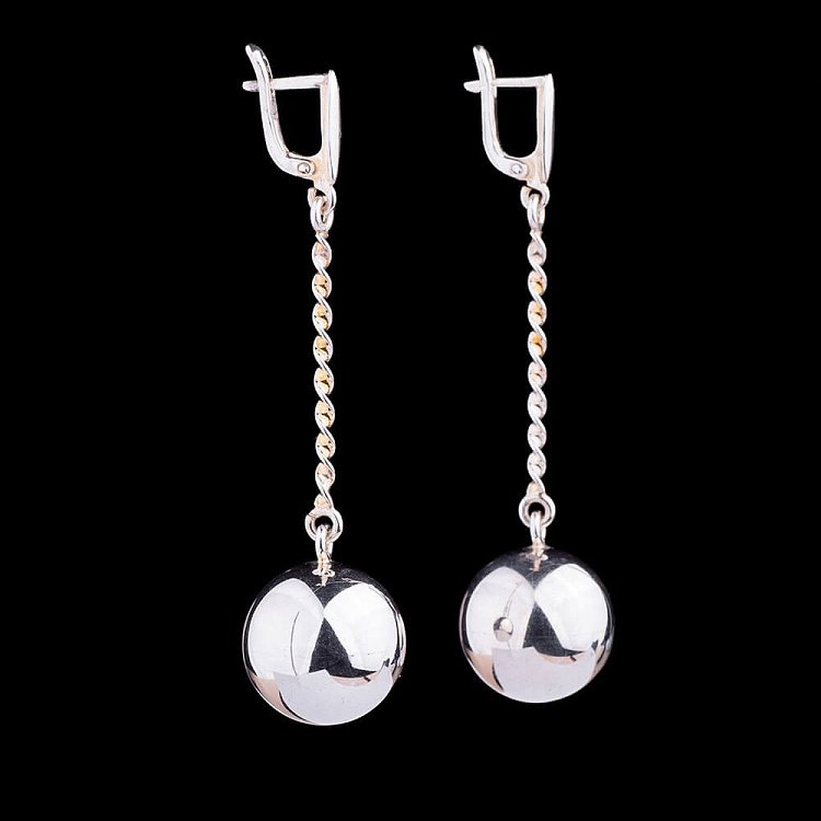 Серьги "Шарики" 12037 от ювелирного магазина Оникс