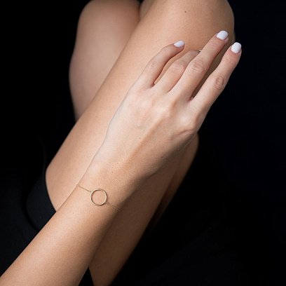 Браслет "Кругообіг" в жовтому золоті б04575 №2