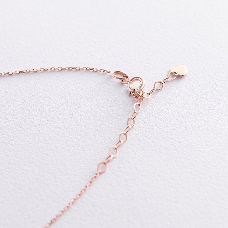 Колье "Клевер" в красном золоте (фианит) кол01837 от ювелирного магазина Оникс - 4