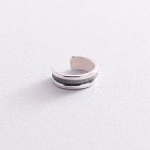 Серебряная серьга - каффа "Линии" 123109 от ювелирного магазина Оникс - 5