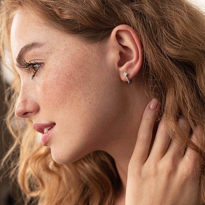 Детские серебряные серьги с фианитами 5950 №2