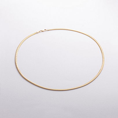Колье "Gisele" в желтом золоте (снейк - 3 мм) ц00388-3