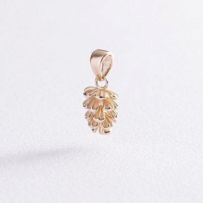 Кулон "Шишка" в желтом золоте п03668 №2
