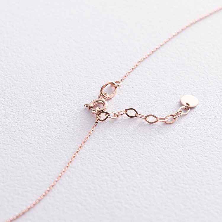 Колье "Крестик" в красном золоте (фианиты) кол01811 от ювелирного магазина Оникс - 6