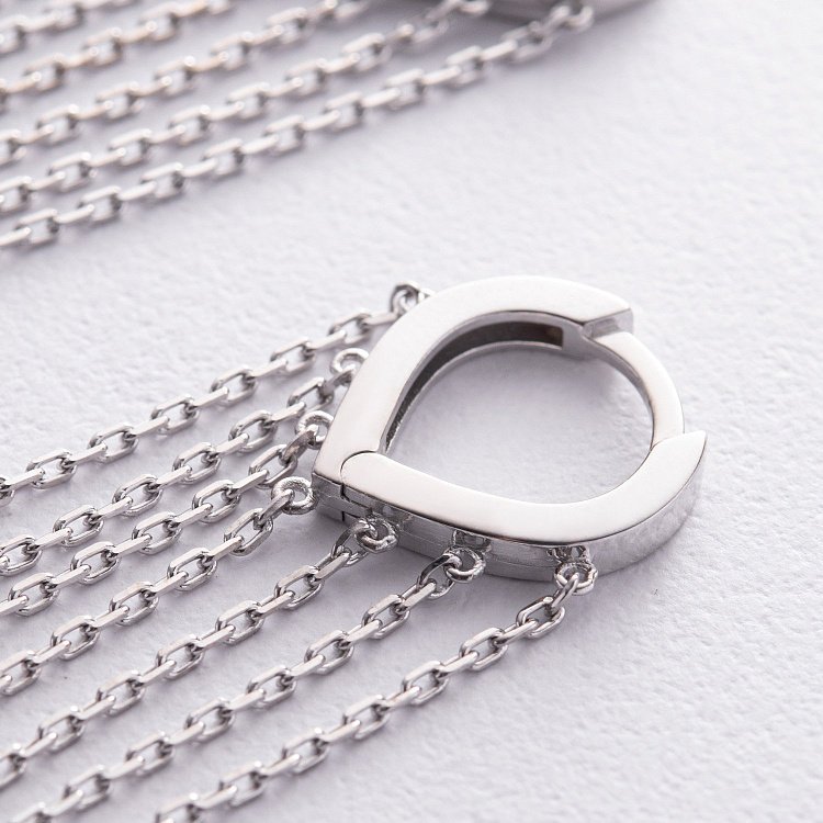 Серебряные серьги с цепочками OR116710 от ювелирного магазина Оникс - 4