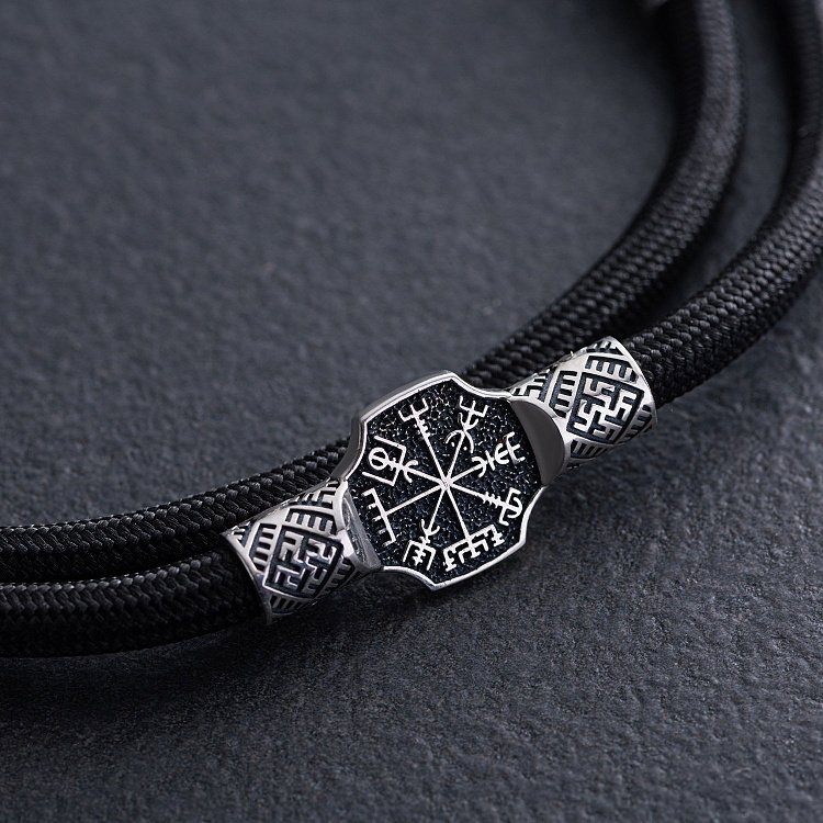 Шовковий шнурок "Вегвізир. Сварга" зі срібними вставками 985 від ювелірного магазину Онікс - 4