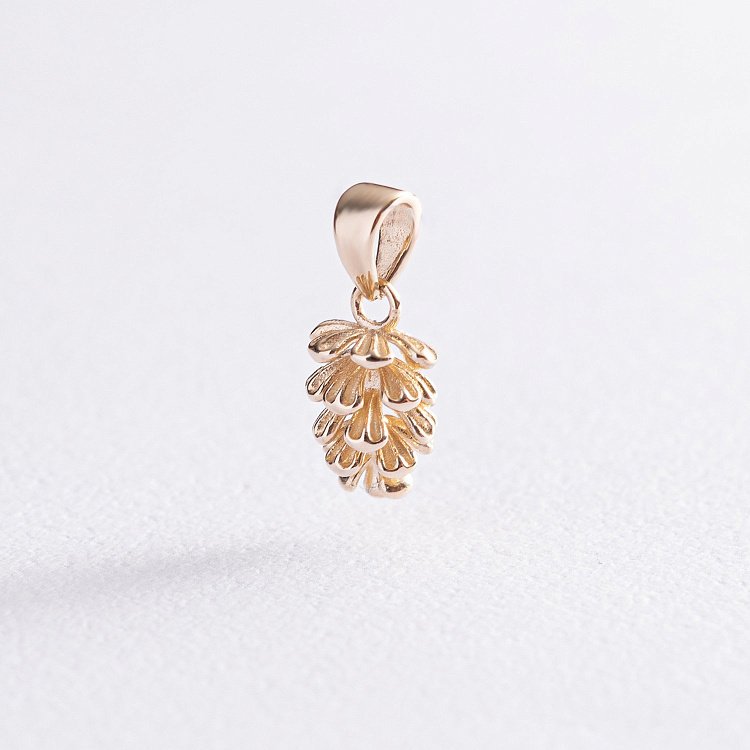 Кулон "Шишка" в желтом золоте п03668 от ювелирного магазина Оникс - 2