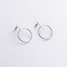 Золоті сережки - пусети "Впевненість" с07275