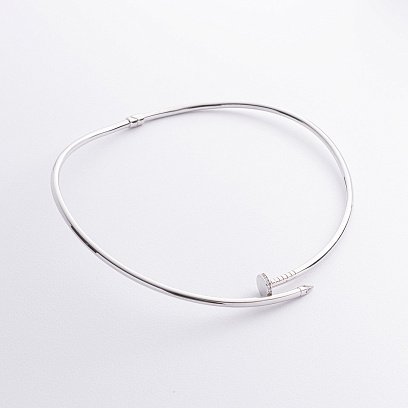 Кольє "Цвях" у білому золоті (фіаніти) кол02531