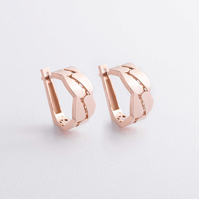 Серьги "Merry" в красном золоте с09354