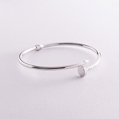 Браслет "Цвях" у білому золоті б03081 №3