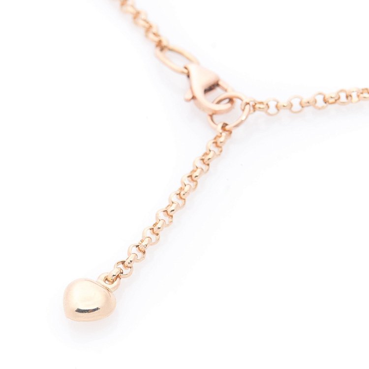 Золотой браслет на ногу с сердечком б03671 от ювелирного магазина Оникс - 1