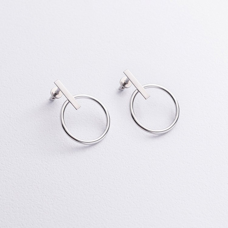 Золоті сережки - пусети "Впевненість" с07275 від ювелірного магазину Онікс