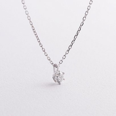 Золоте кольє з діамантом 743091121