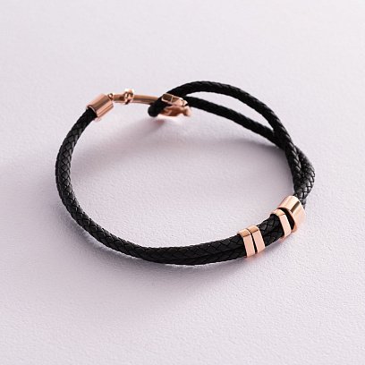 Каучуковий браслет "Якір" із золотою вставкою б02765 №4