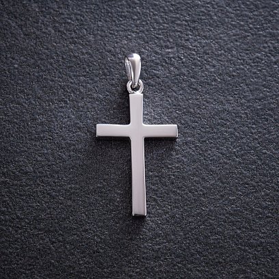Срібний хрестик ручної роботи "Мінімалізм" 132750 №3