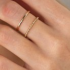 Двойное кольцо с шариками (желтое золото) к07135 от ювелирного магазина Оникс - 1