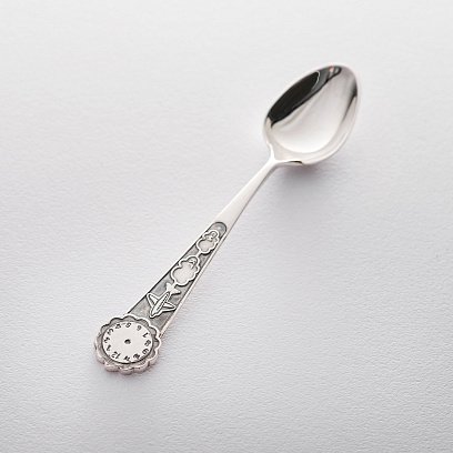 Серебряная ложка "Часики" 24040 №3