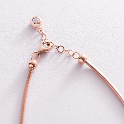 Золотий браслет "Серце і нескінченність" з фіанітами б04980 №5